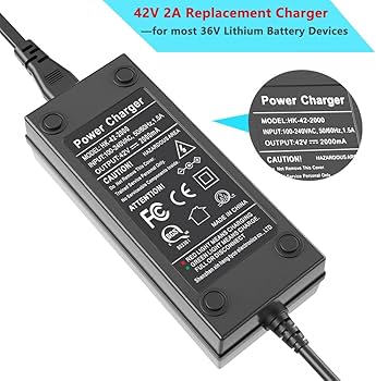 Amazon.com: 42V 2A Electric Scooter Charger for 36V 10S Li